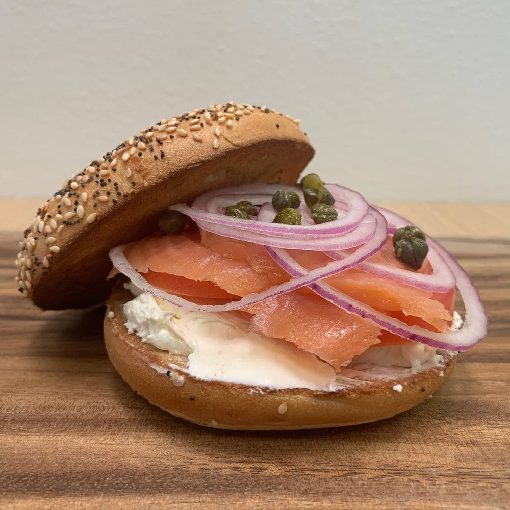 Sliced Lox Sandwich.