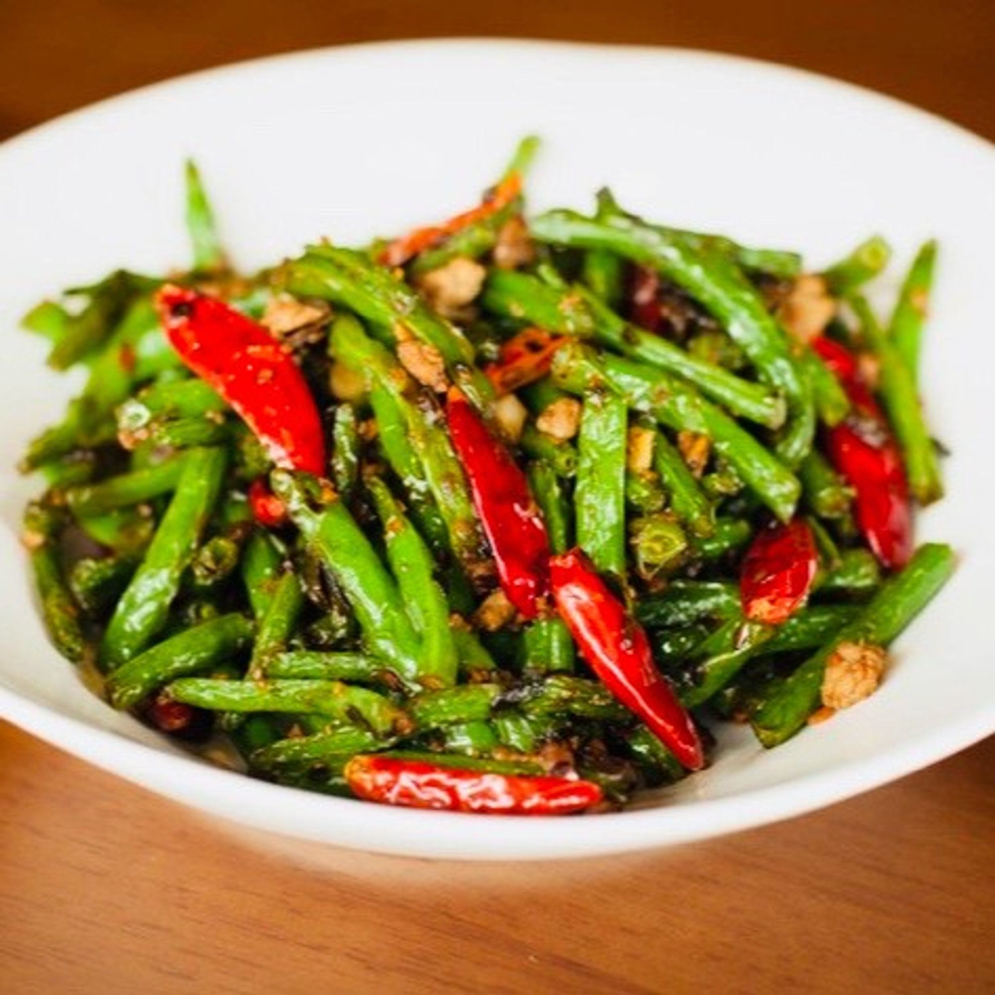 Dry-Fried Green Beans With Chicken