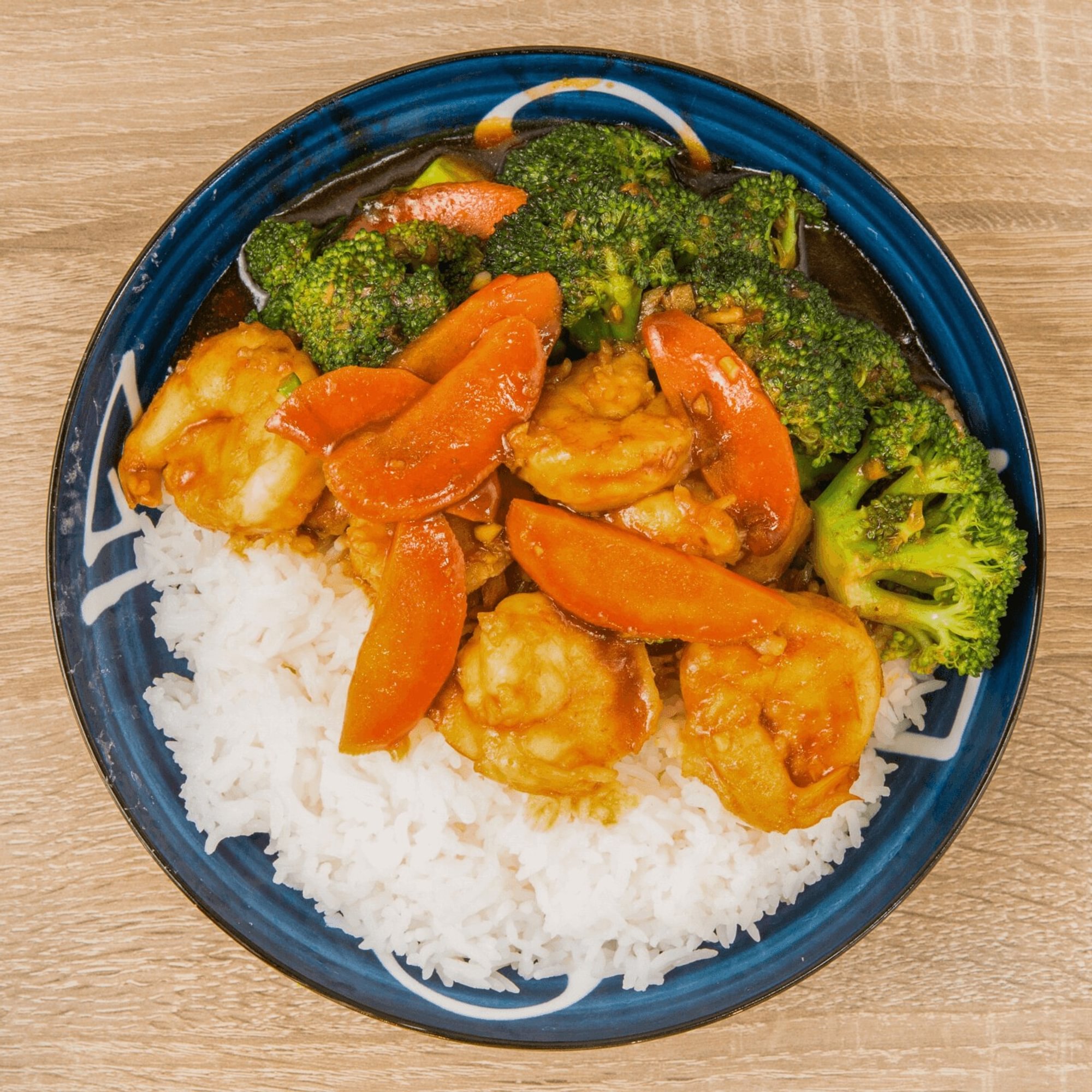 Shrimp Broccoli Over Rice 芥兰虾饭
