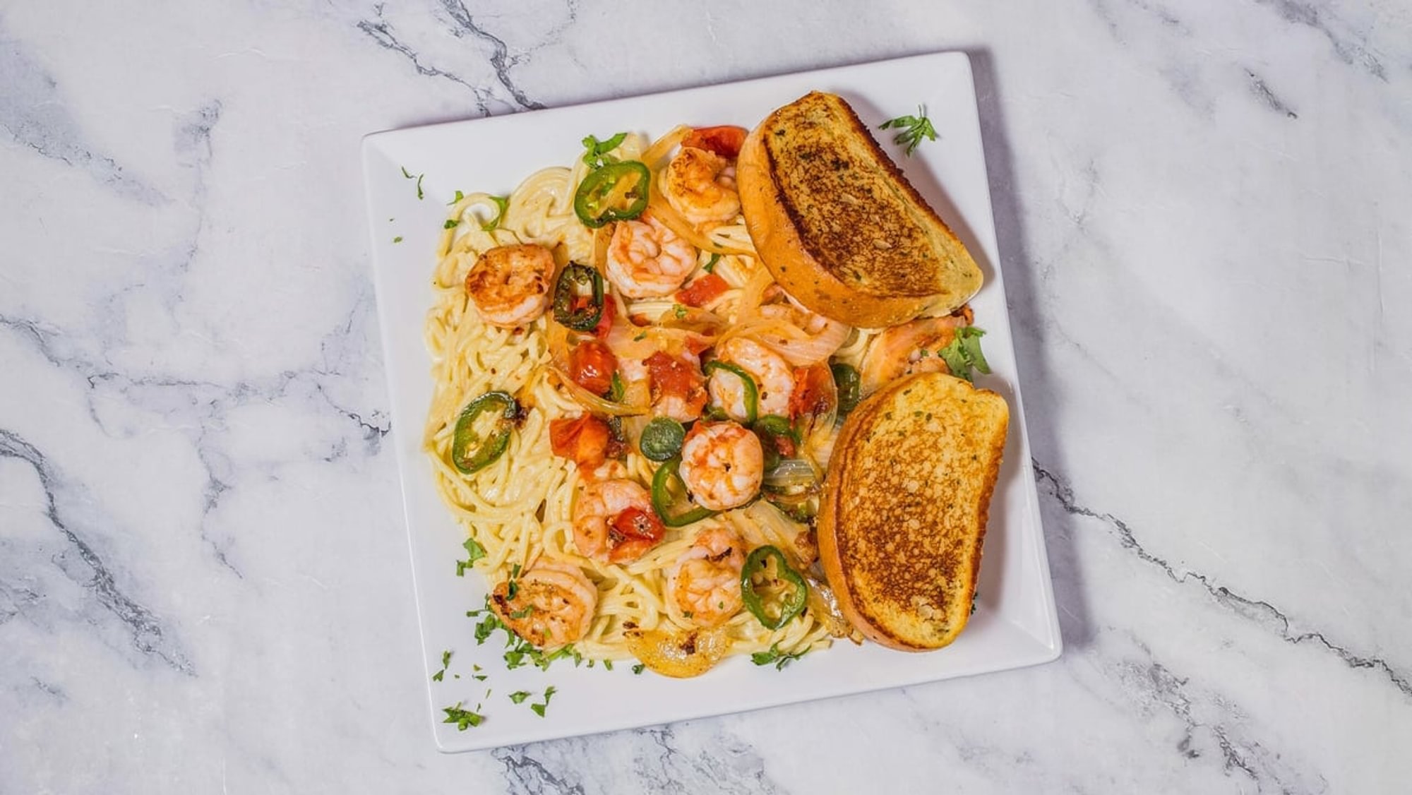 Mexican Shrimp in Pasta