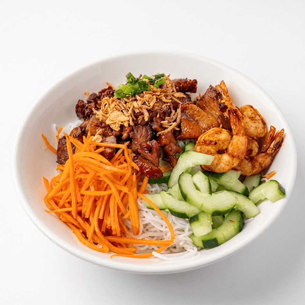 Rice Vermicelli with Charbroiled Shrimp & Pork Slices