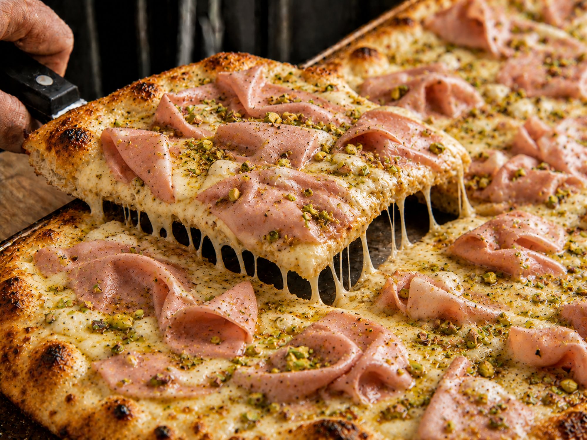 Sicilian Mortadella Pizza