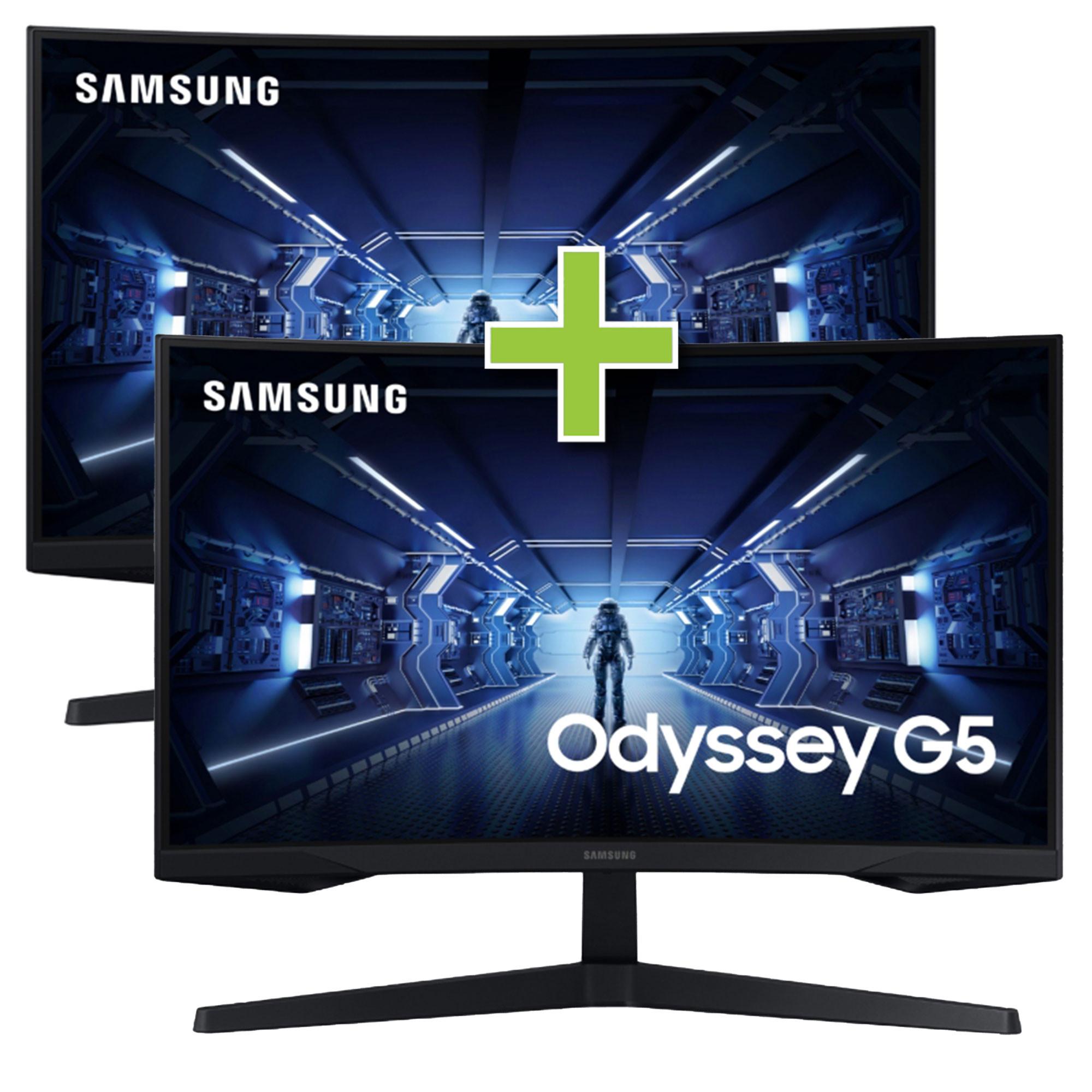 Two Samsung 27" Curved Gaming Monitors