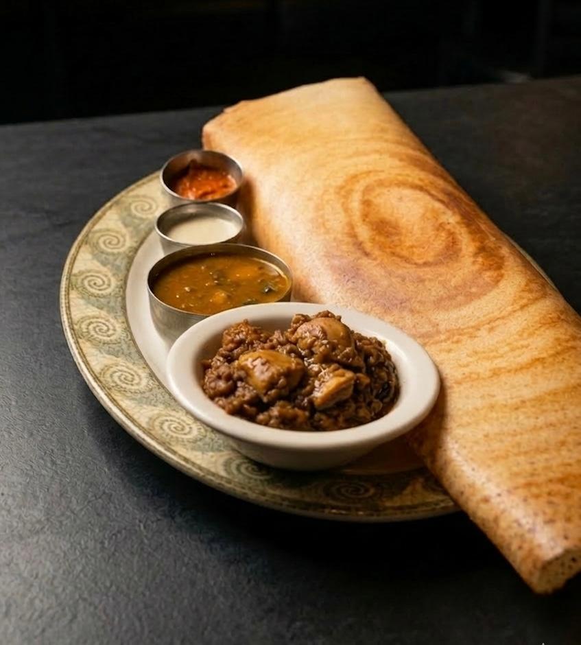 Chettinadu Chicken Dosa