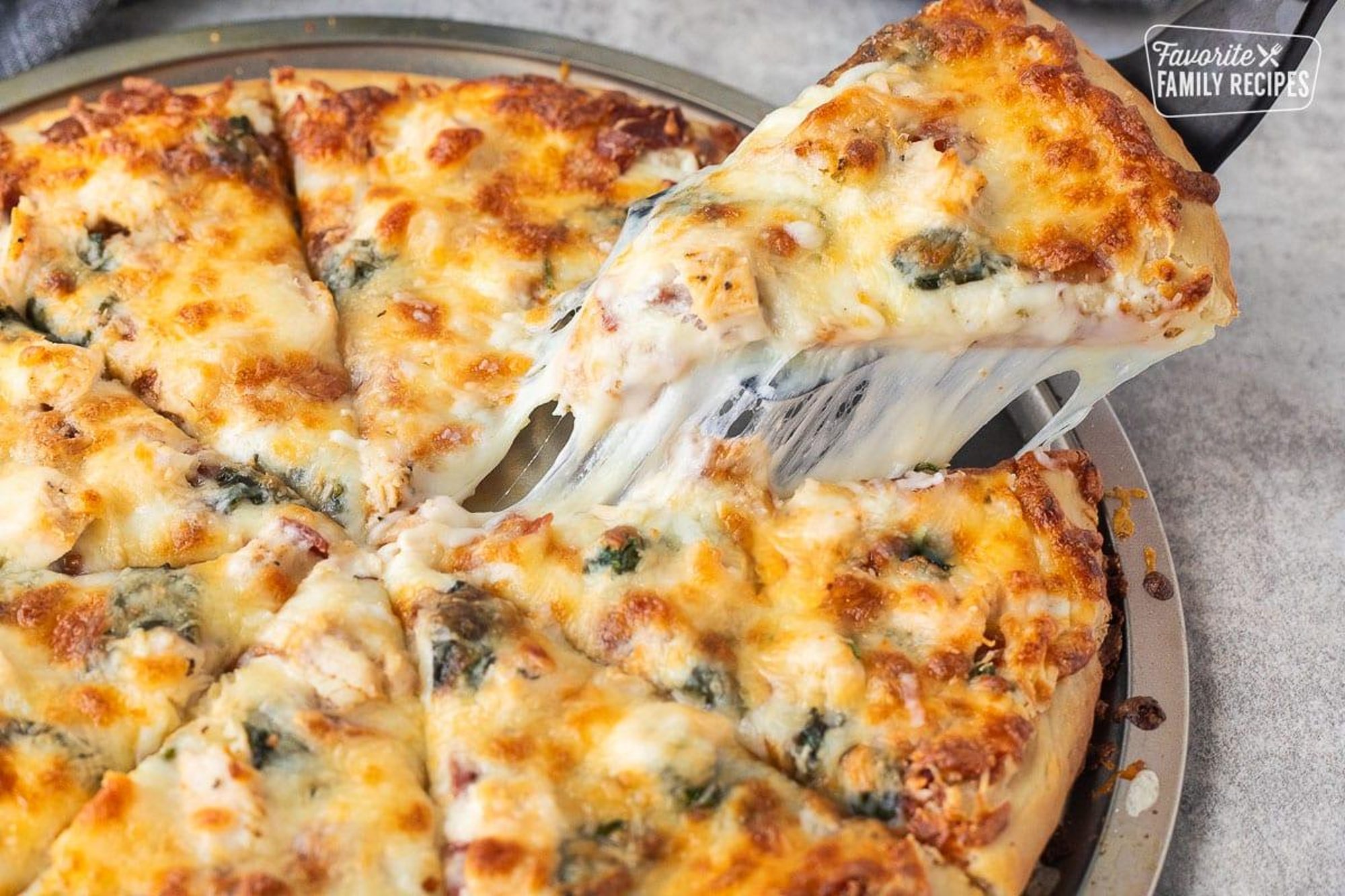 Alfredo Chicken Pizza