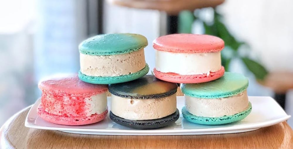 Macaron Ice Cream (Matcha)