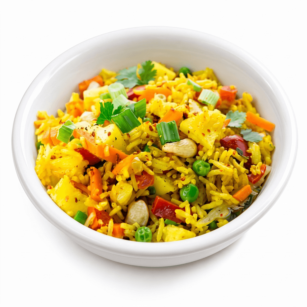 Yellow Fried Rice with Pineapple