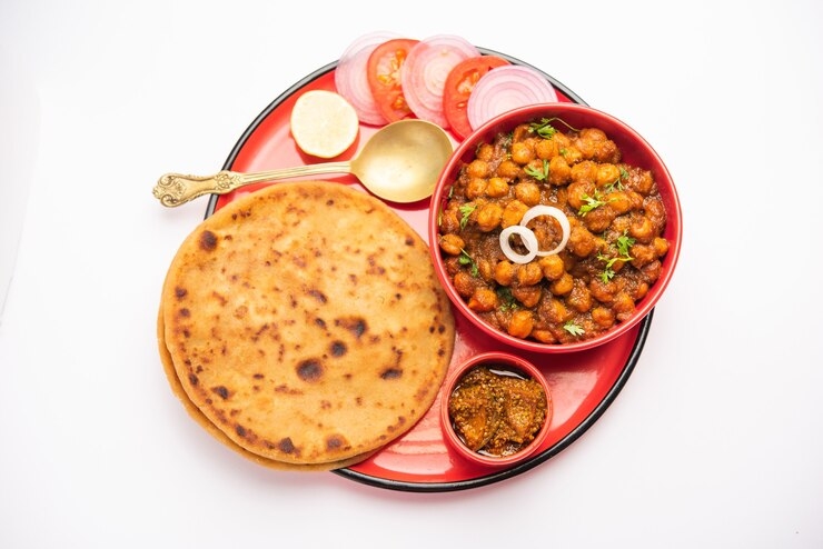 ALOO PARATHA WITH CHOLE