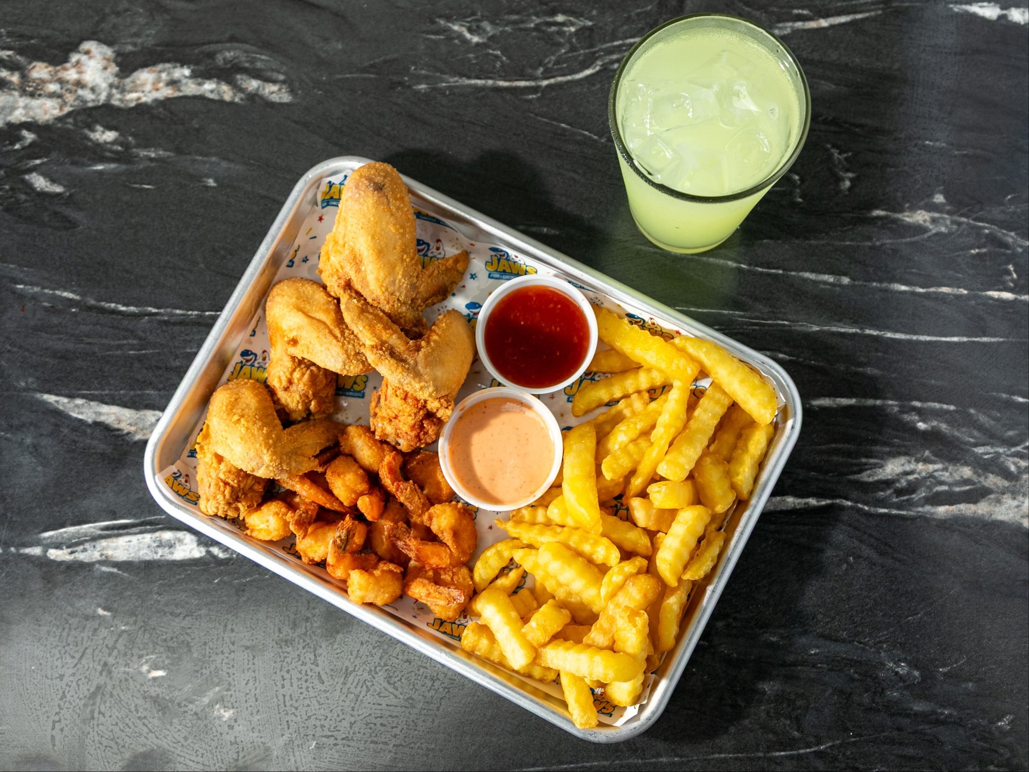 Combo #9: (3 Tenders & 10pc Shrimp or 3 Wings or Leg N' Thigh)