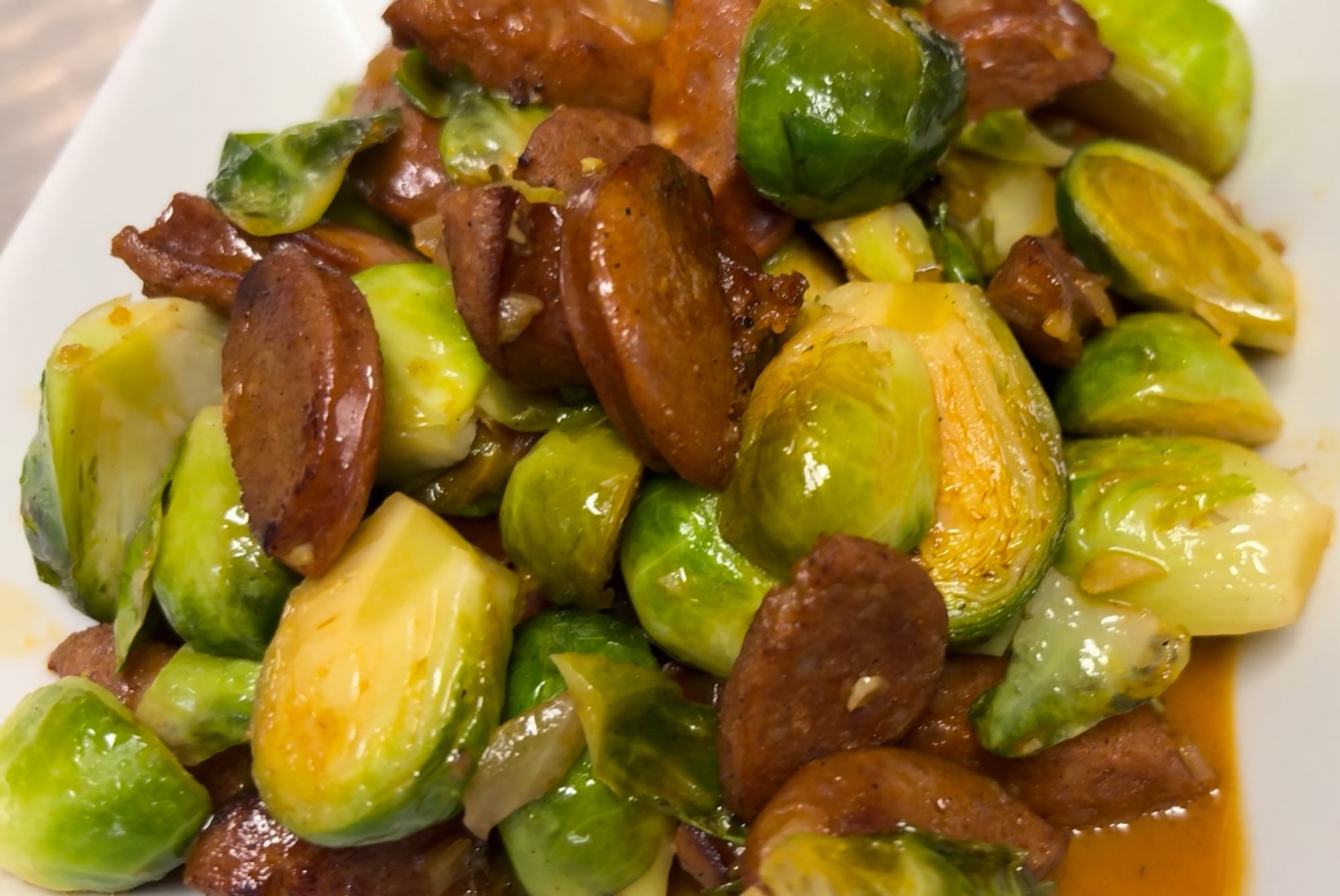 Chorizo Brussel Sprouts