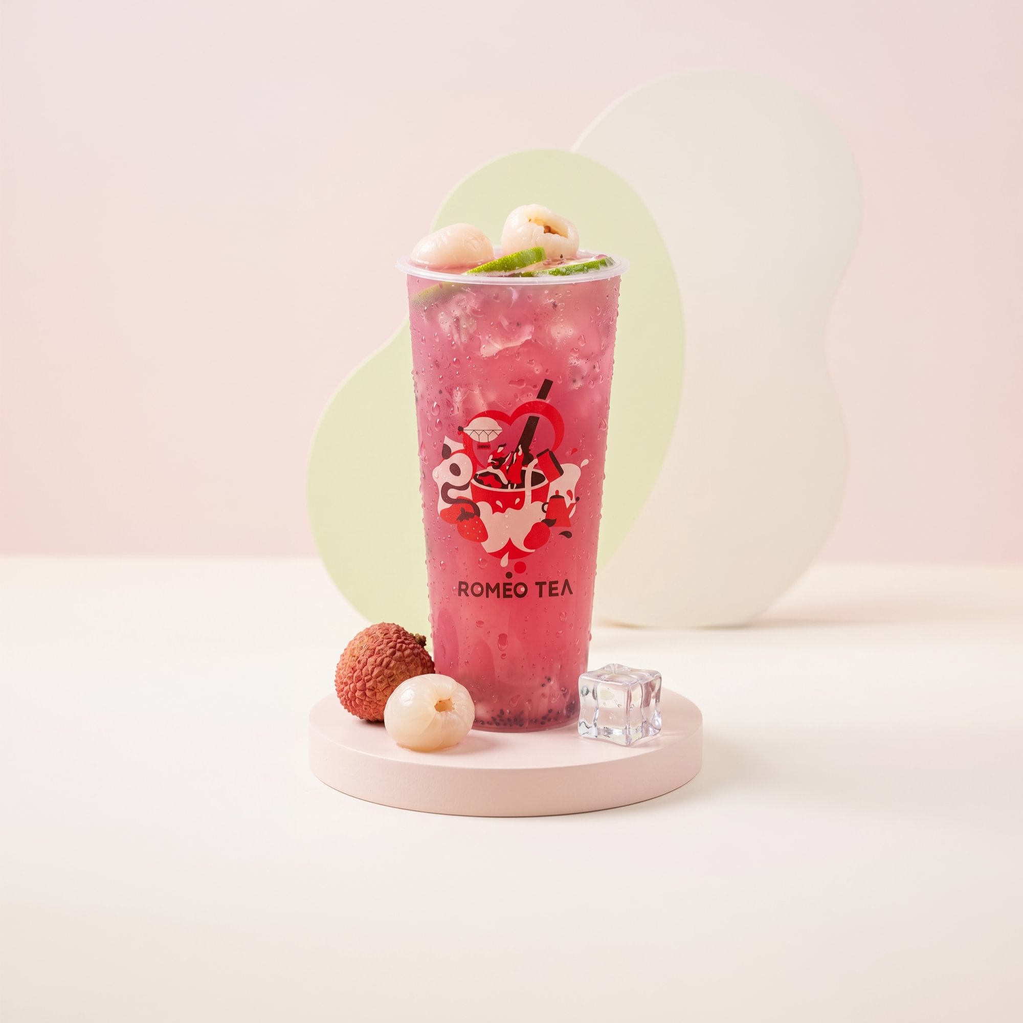 Hand Crushed Lychee Iced Jasmine Green Tea