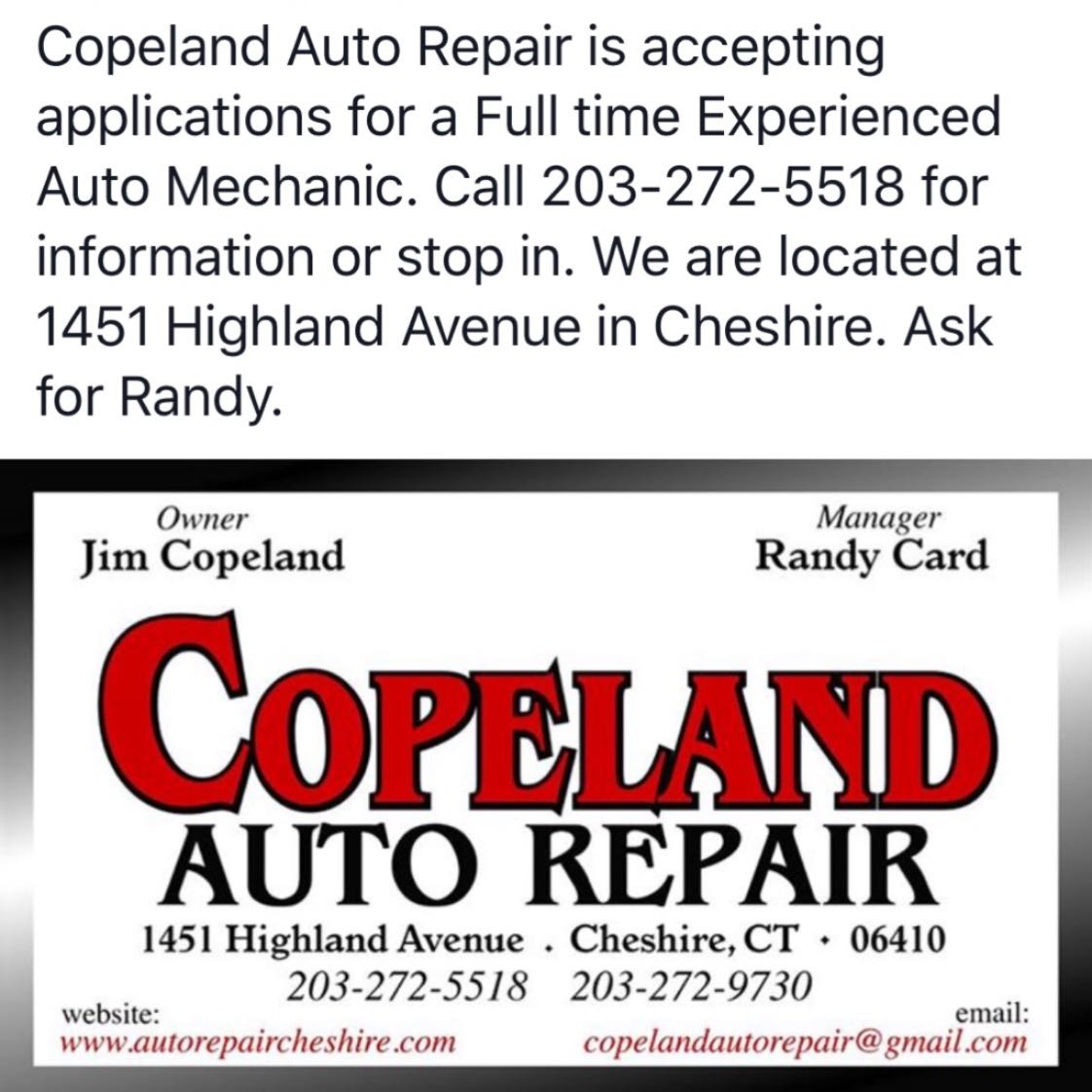 Copeland Auto Repair Photo