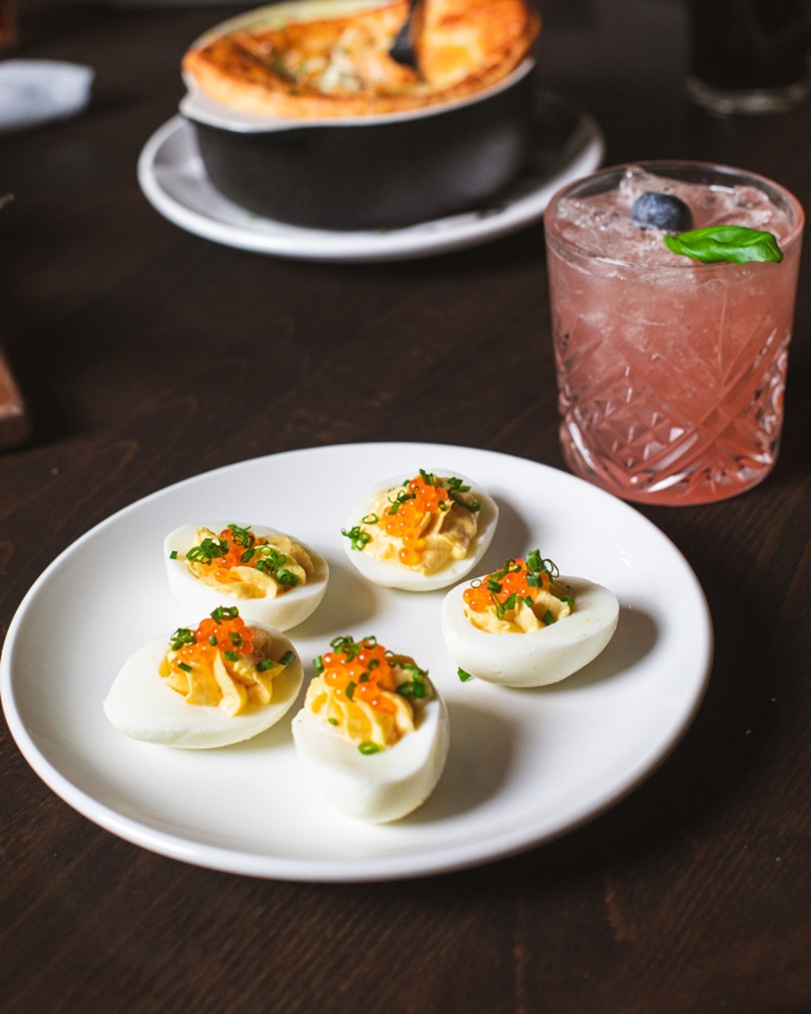 Smoked Trout Deviled Eggs