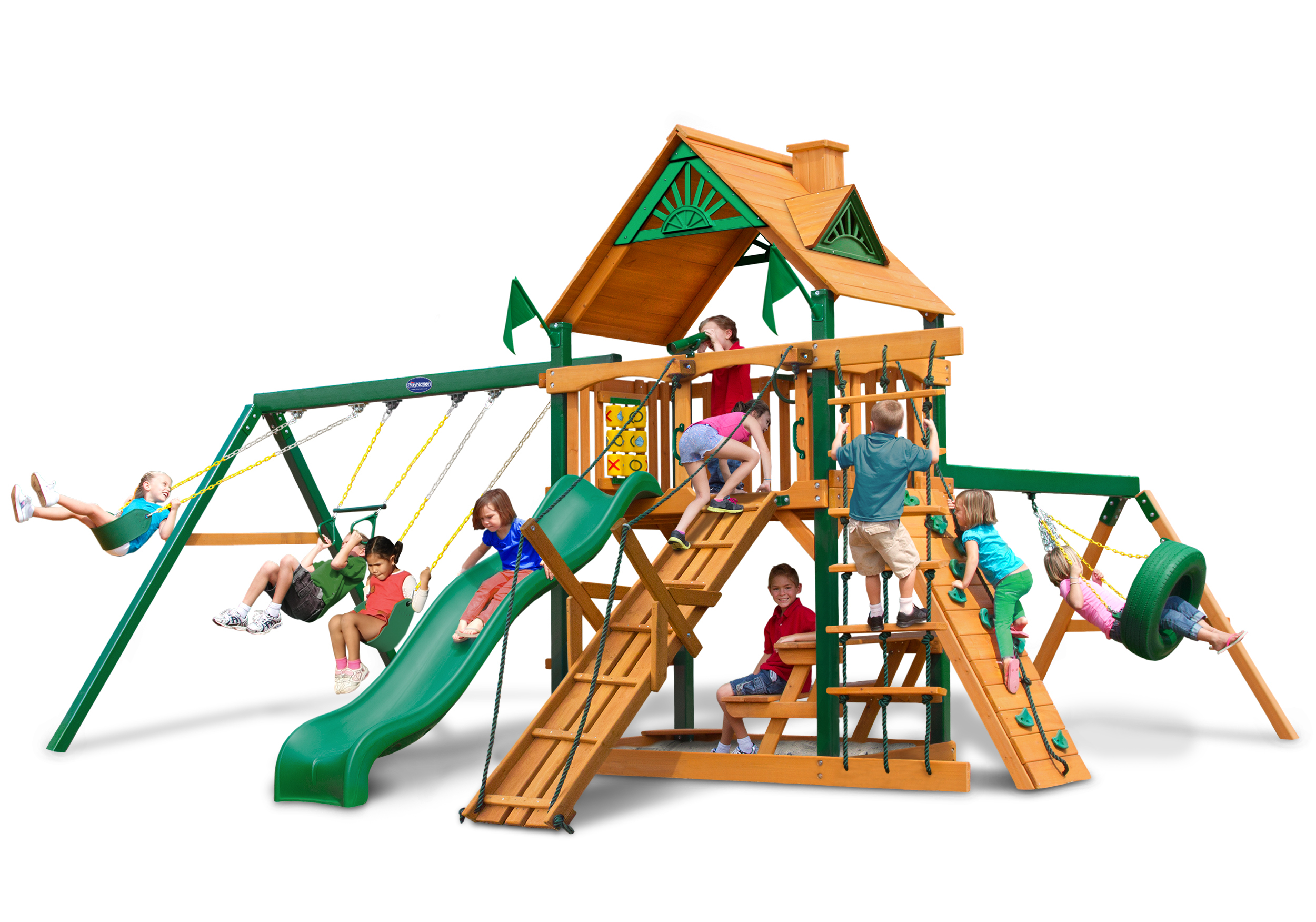Horizon w/ Tire Swing, Ramp Swing Set