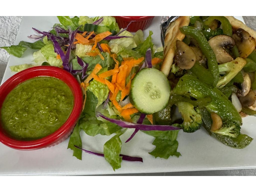 Veg Souvlaki Pita