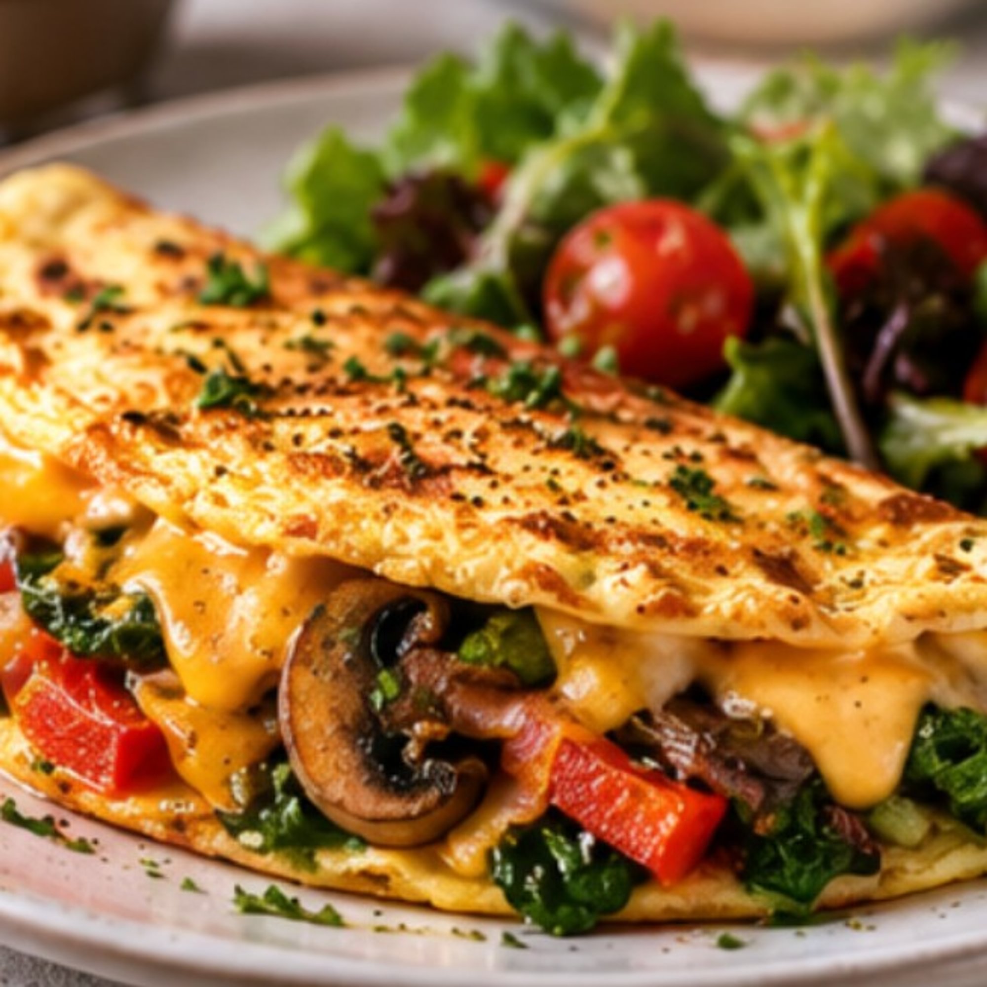 Cheese Veggie Omelette