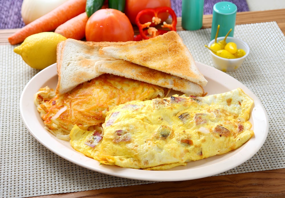 Ham Omelette Breakfast