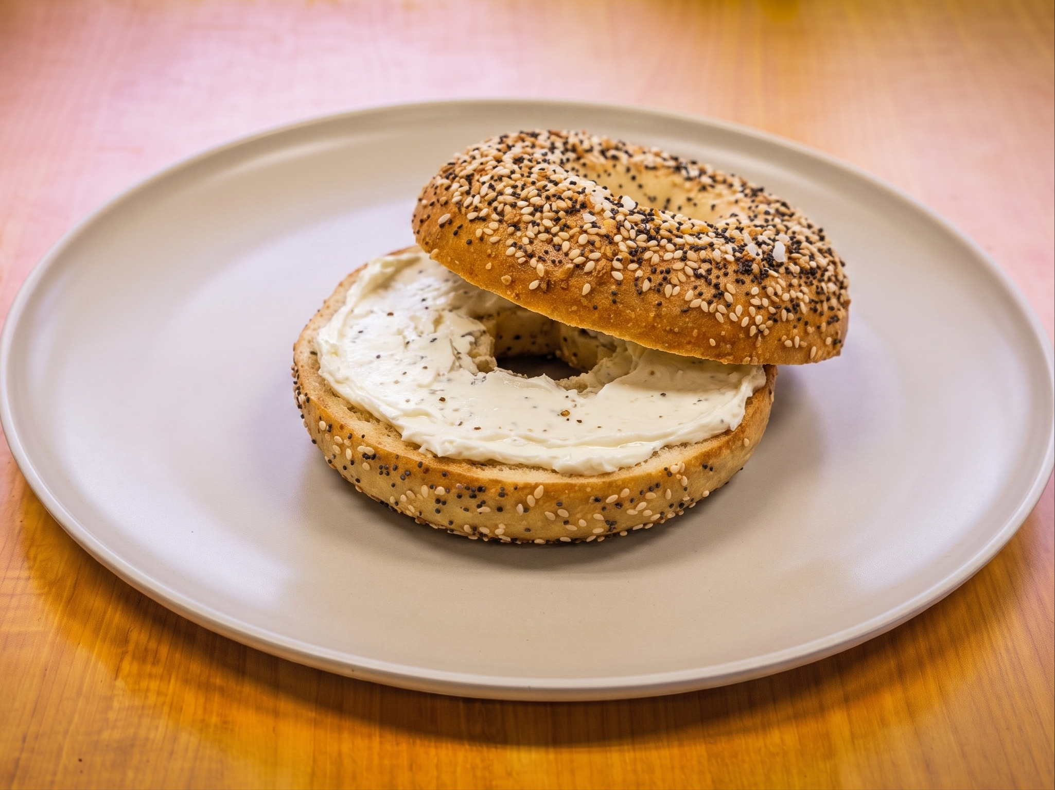 Plain Bagel with Cream Cheese