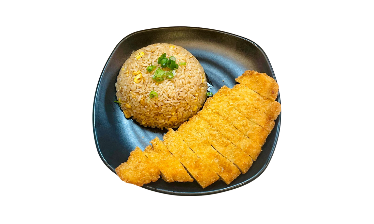 Crispy Chicken over Fried Rice