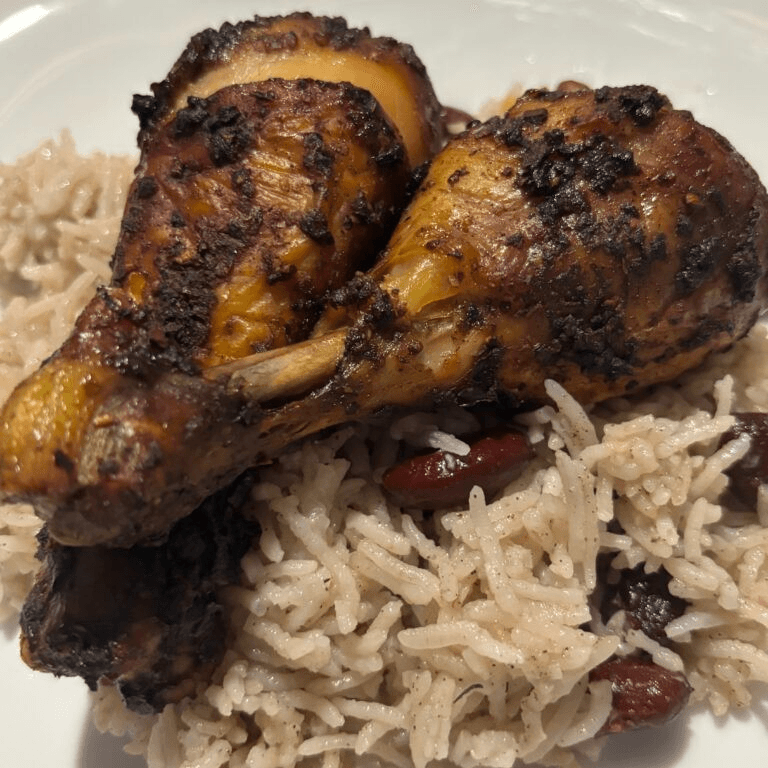 Jerk Chicken With Rice & Peas