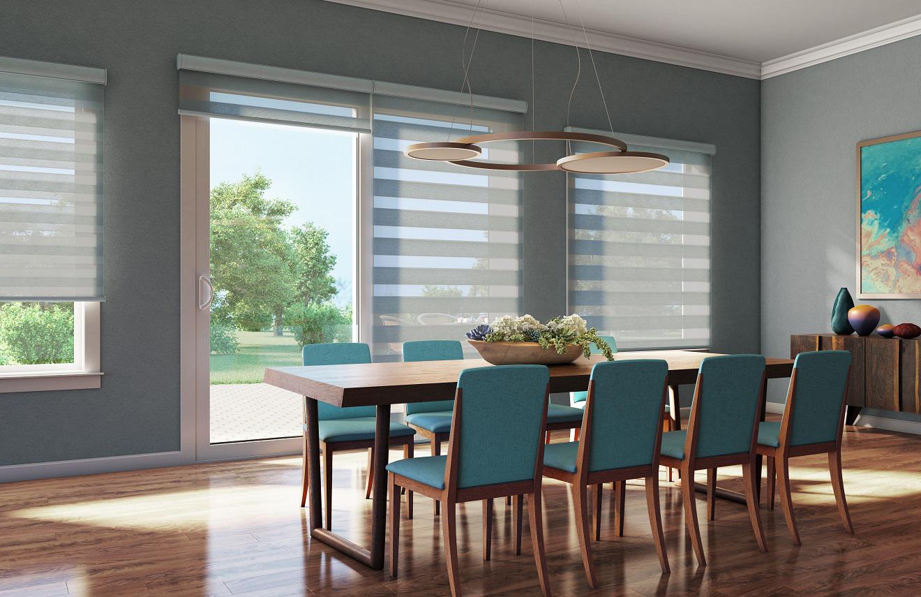 Love mixing it up? So do we! Check out the Dual Sheer Shades pictured here. They'll help  you get that wonderful two-tone look you've been wanting!   BudgetBlindsEnfield   DualShades  FreeConsultation  WindowWednesday