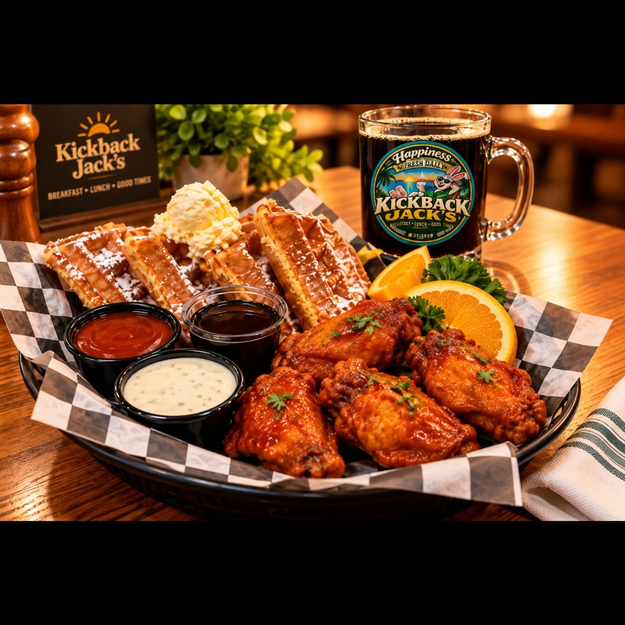 Waffle & Buffalo Wings