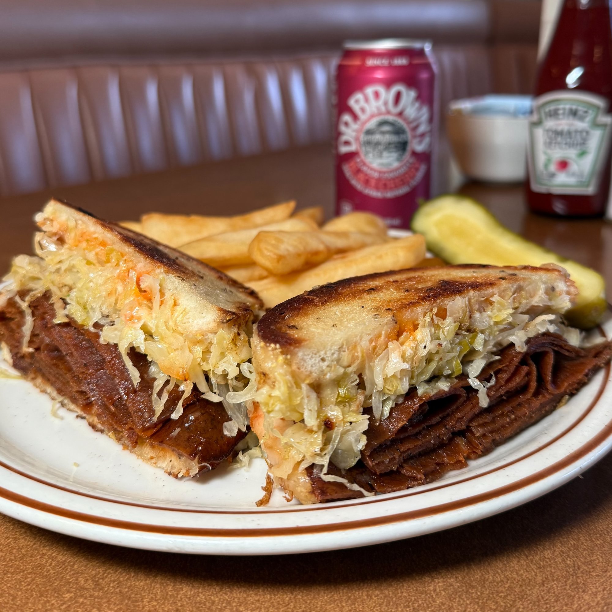 Mrs Goldfarbs Vegetarian, Corned Beef or Pastrami Reuben Sandwich