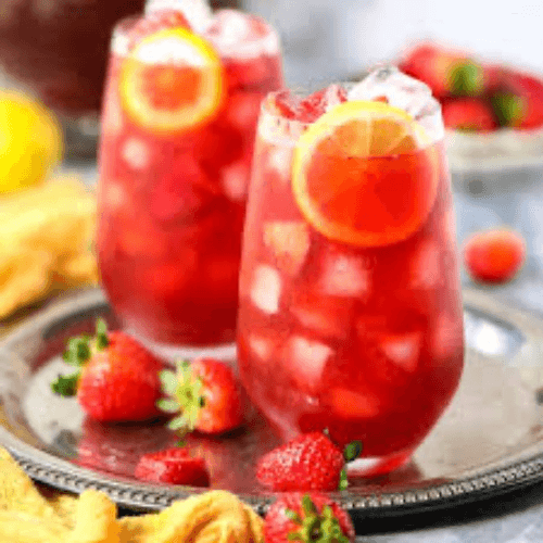 Fresh Strawberry Ice Tea
