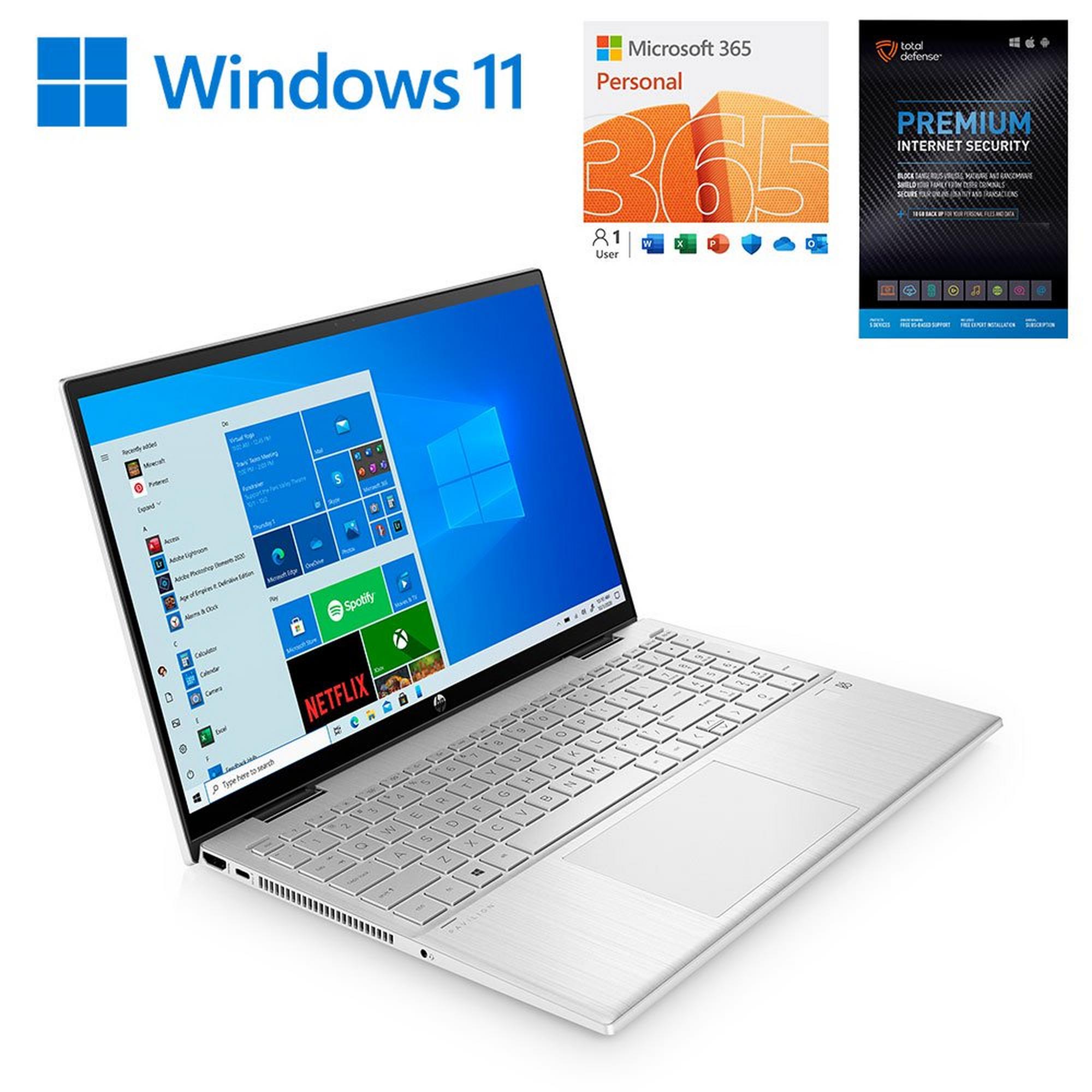 HP 15" X360 Laptop w/ Total Defense Internet Security & Microsoft Office 365