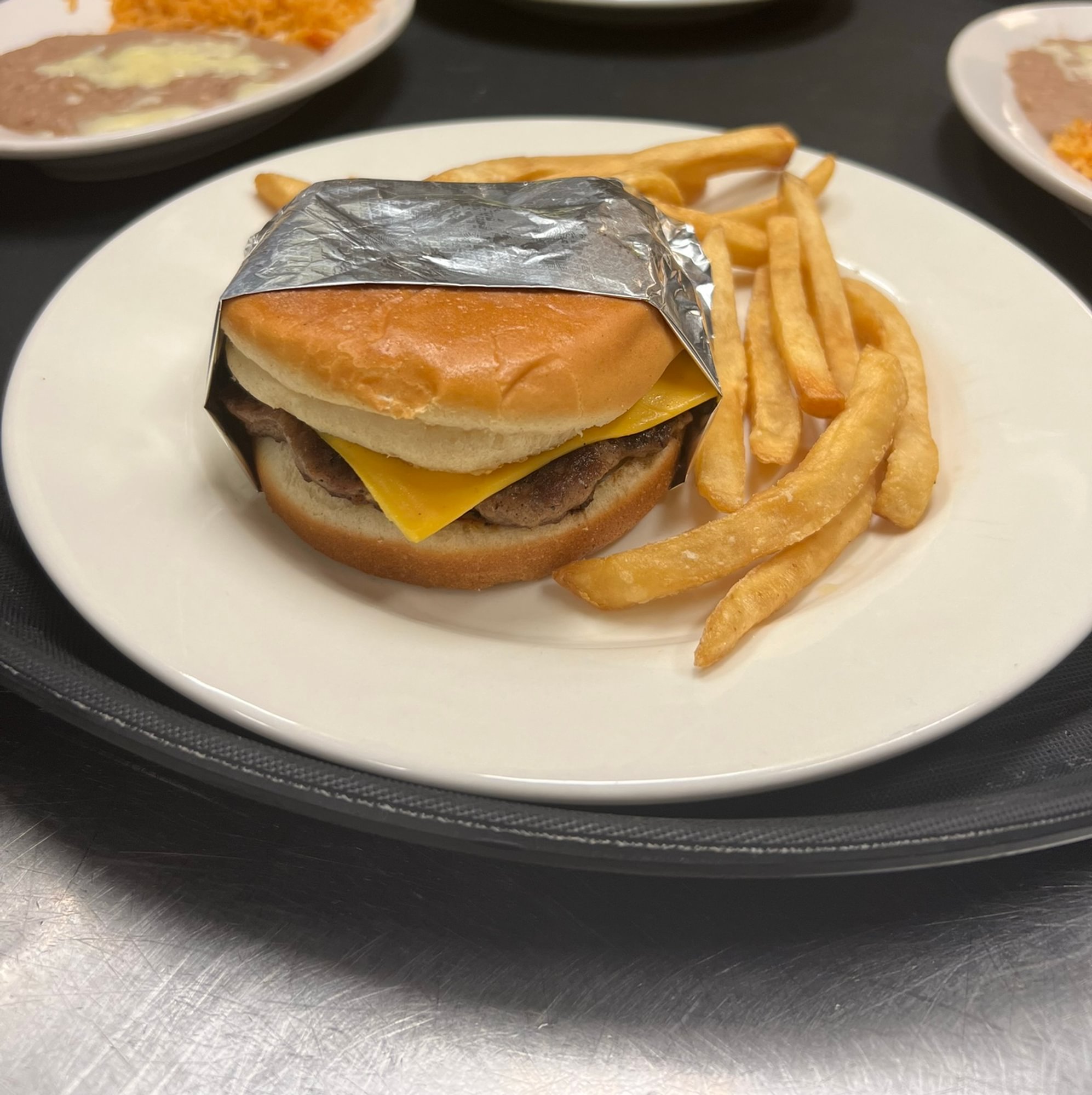 Kids Cheeseburger and Fries