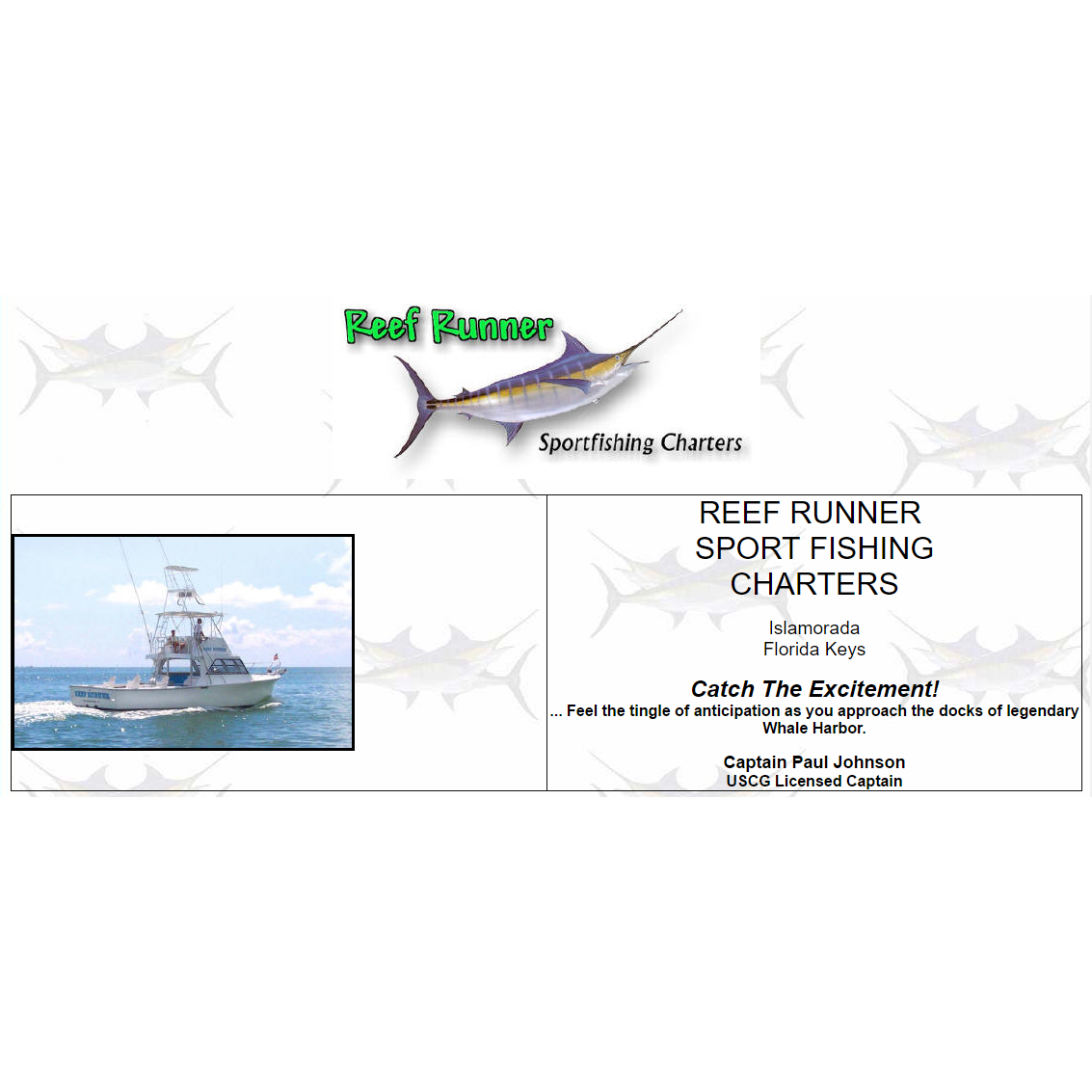 Reef Runner Fishing Logo