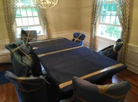 Furniture is either quilt or shrink wrapped in the house before the move to ensure that items remain in the same condition. Furniture is either quilt or shrink wrapped in the house before the move to ensure that items remain in the same condition.