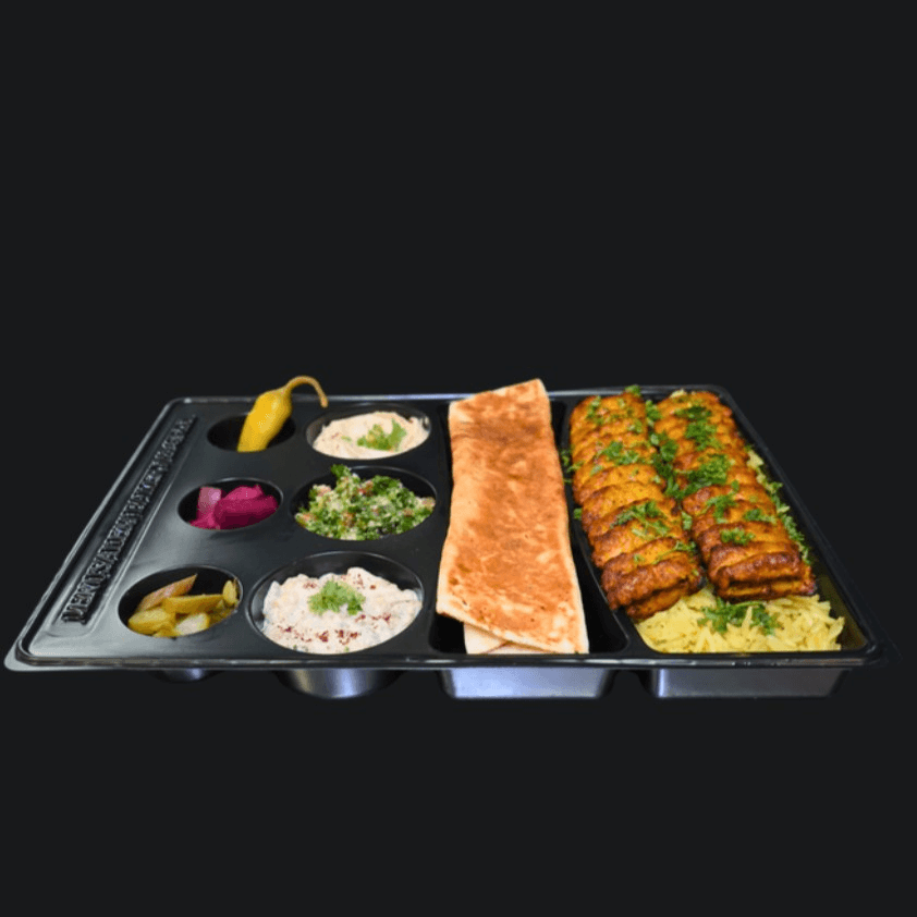 Spicy Kufta Chicken Kabob Platter