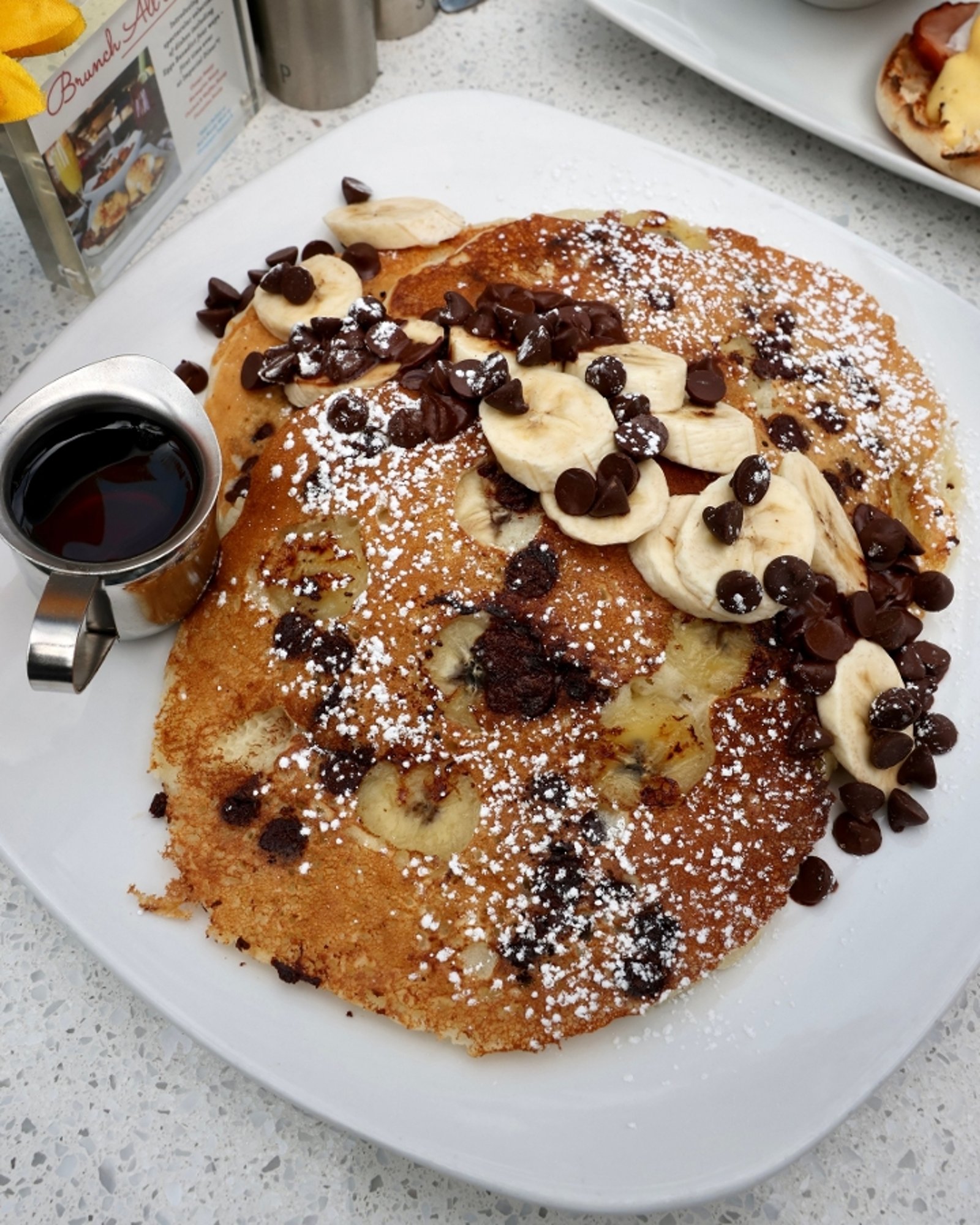 Fresh Banana Chocolate Chip Pancakes