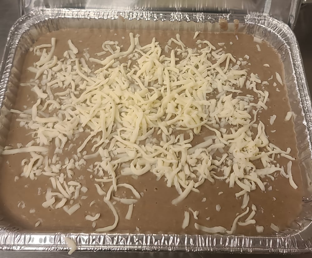 Tray of Refried Beans