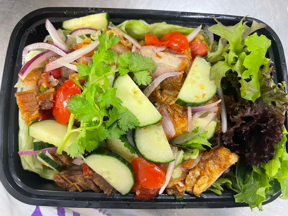 B4. Crispy Pork Belly Salad