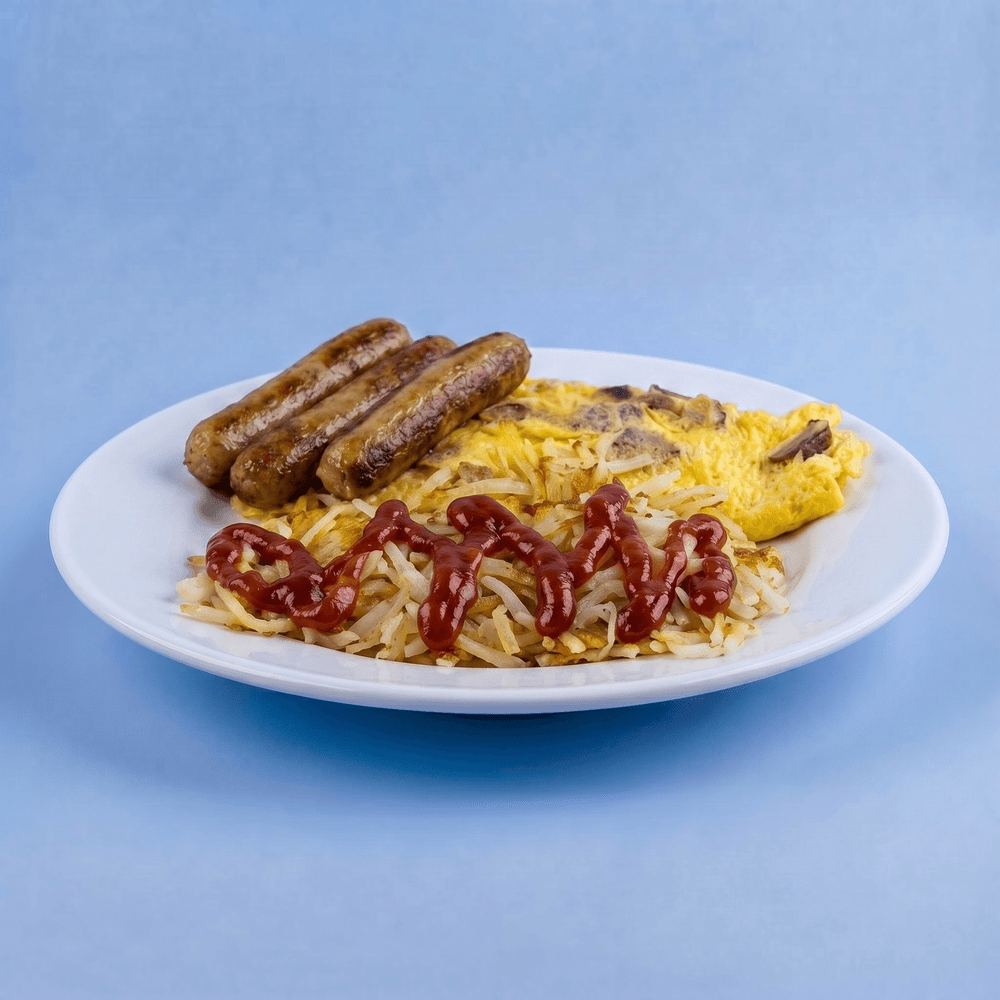 Sausage and Cheese Omelette