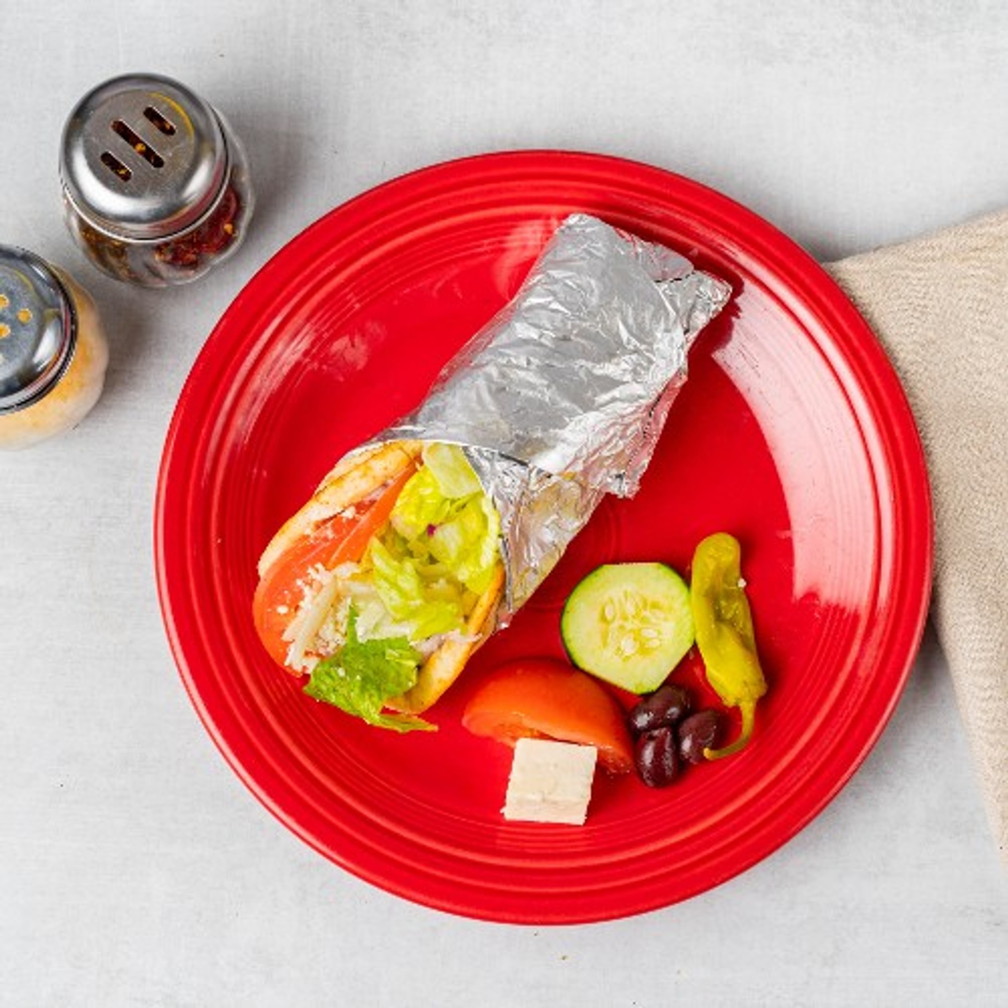 Greek Souvlaki Sandwich