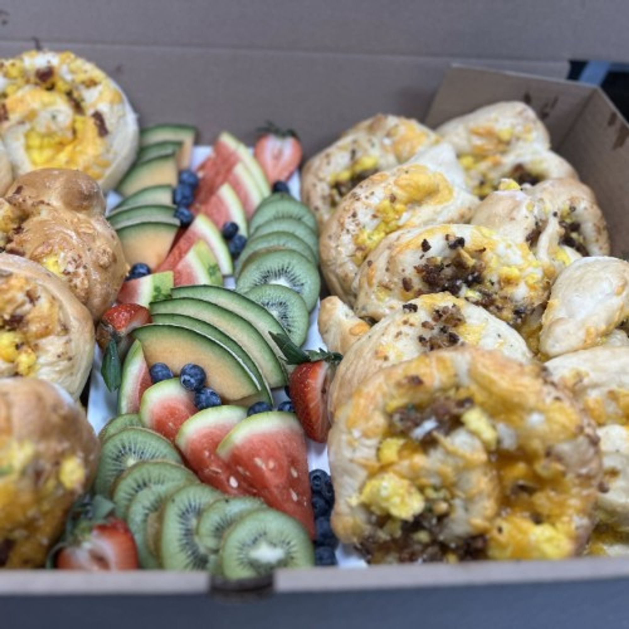 Breakfast Rolls w/Fresh Fruit Platter