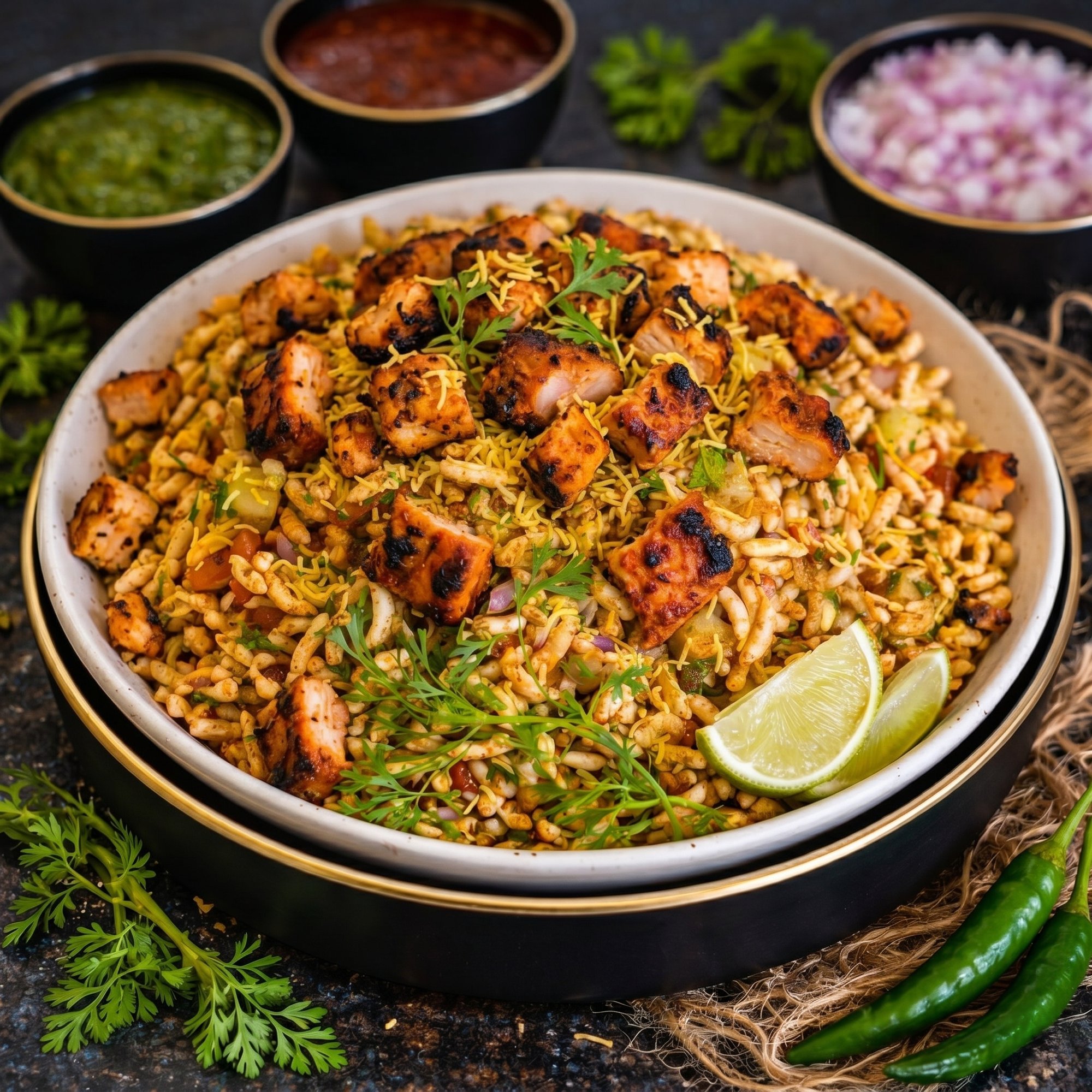 Tandoori Chicken Bhel