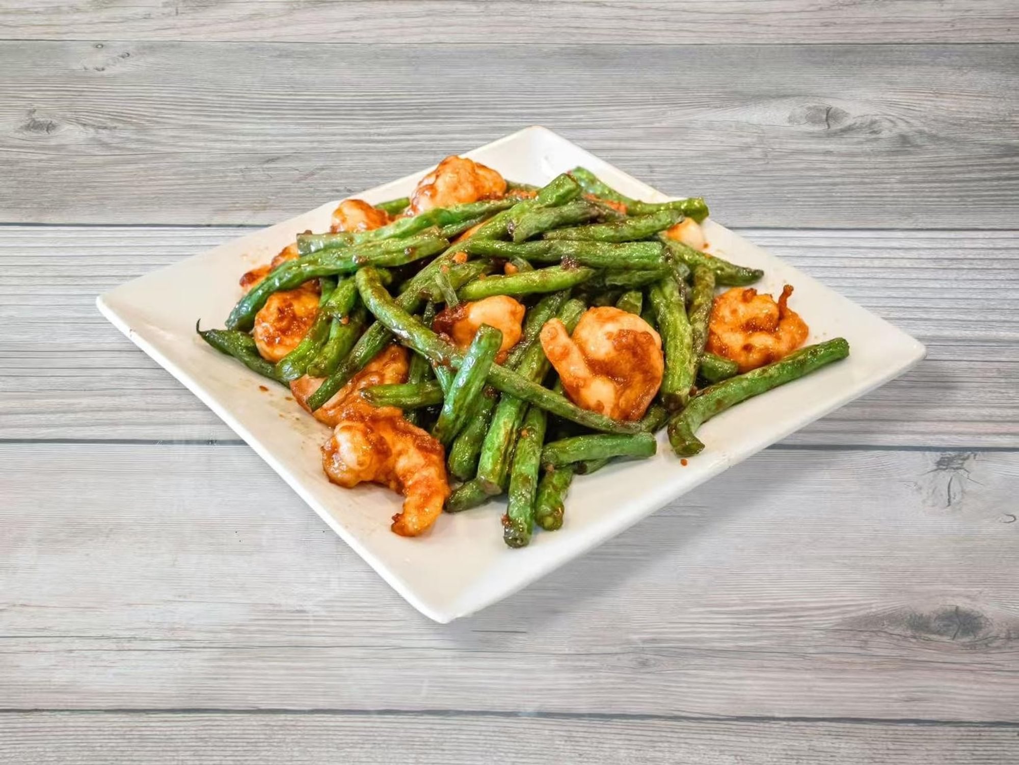 Shrimp with string bean / 四季豆炒虾