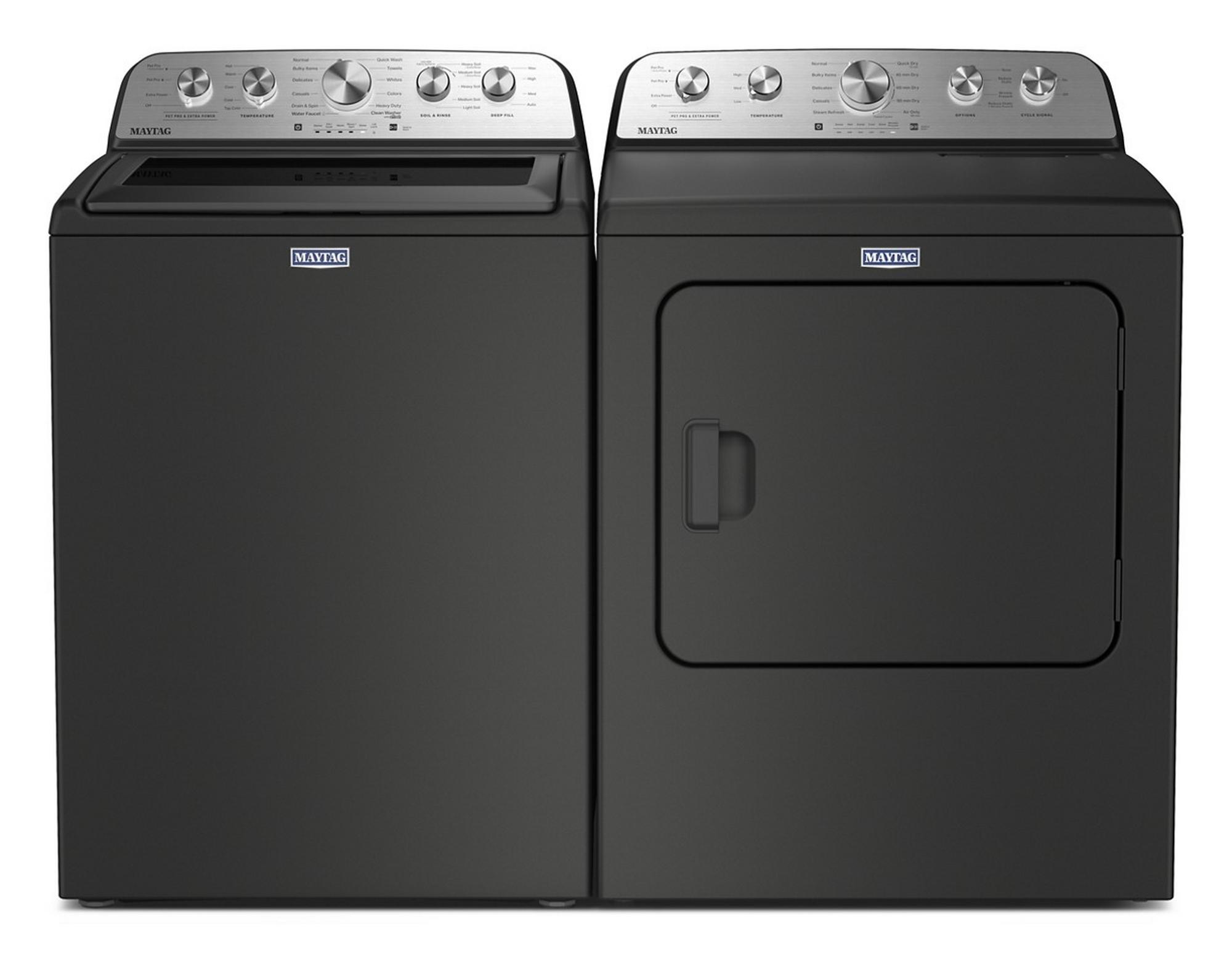 4.7 Cu. Ft. Top Load Washer & 7.0 Cu. Ft. Electric Dryer - Black