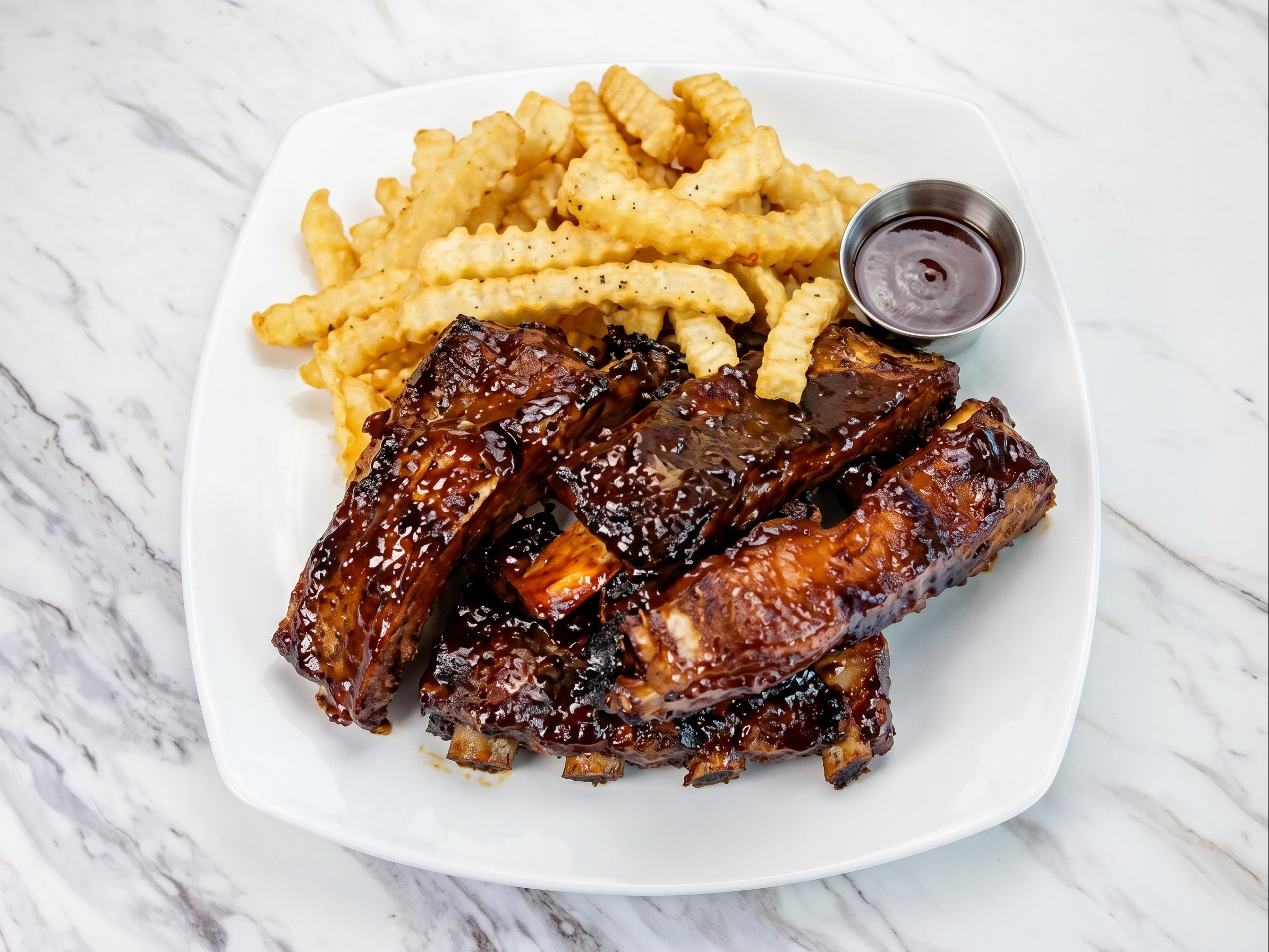 4 Pc Ribs W Fries
