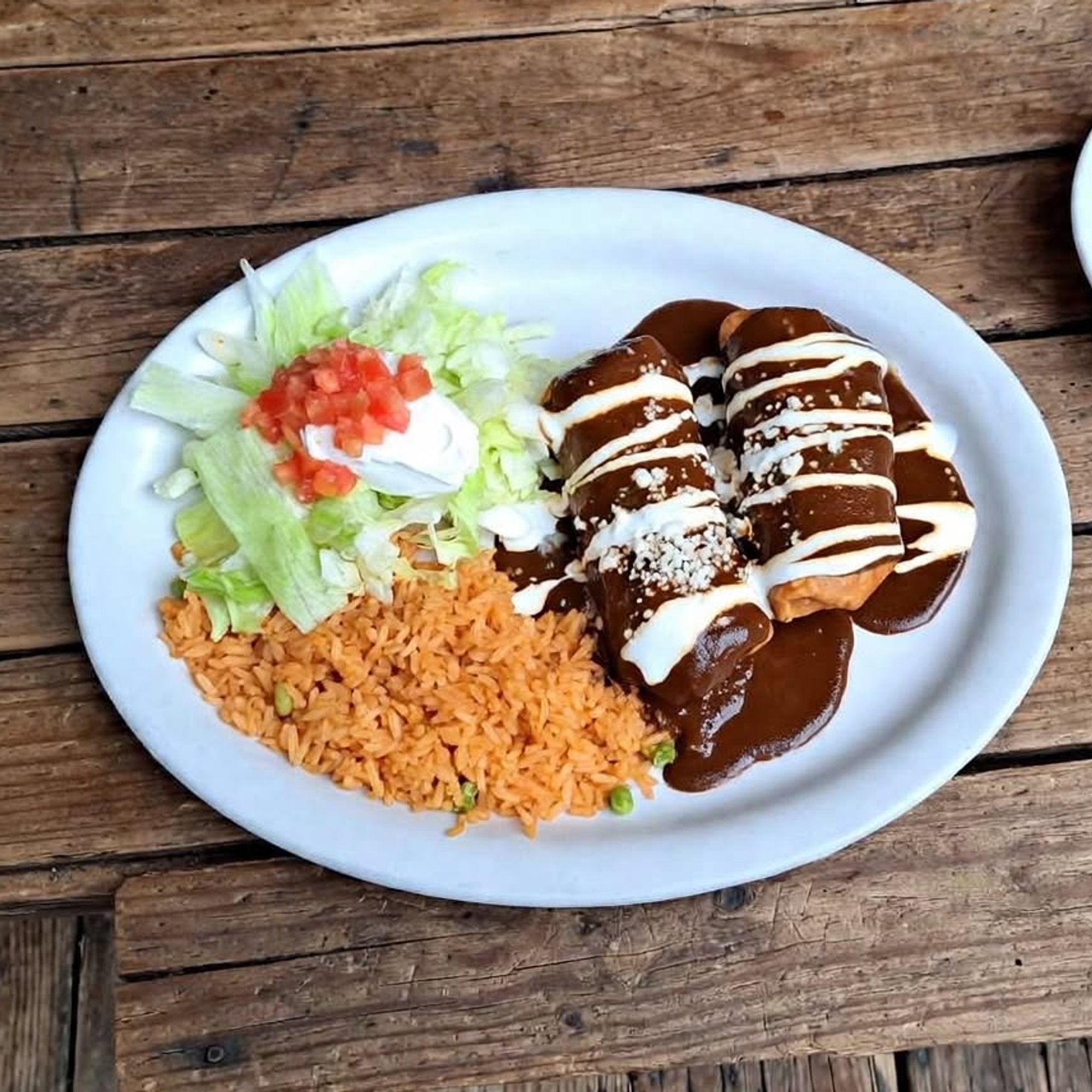 Chimichangas Poblanas Plate