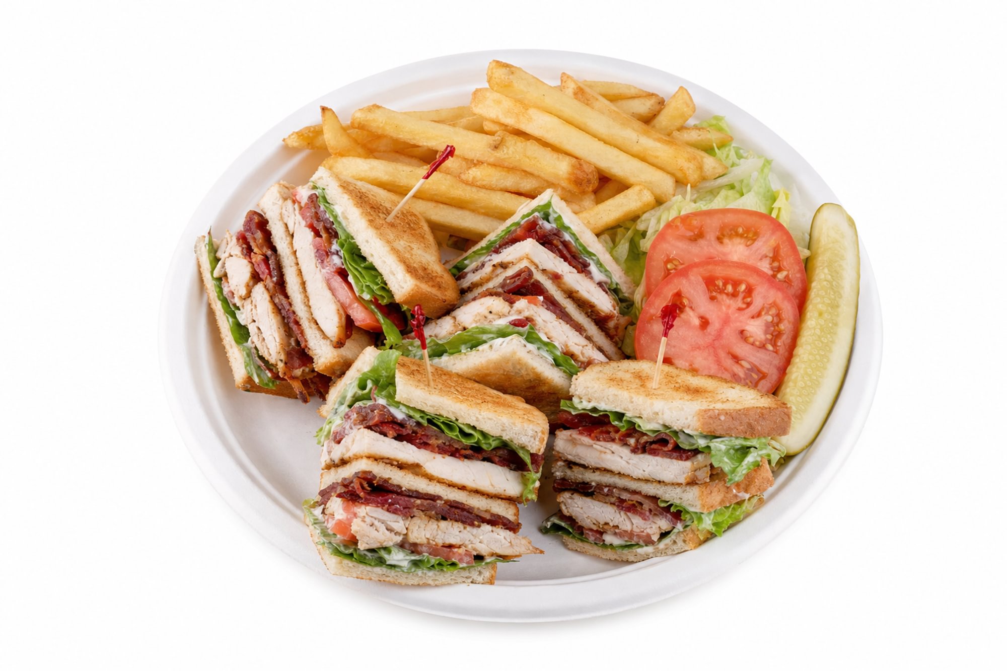 Chicken Club with Beef Bacon Deluxe