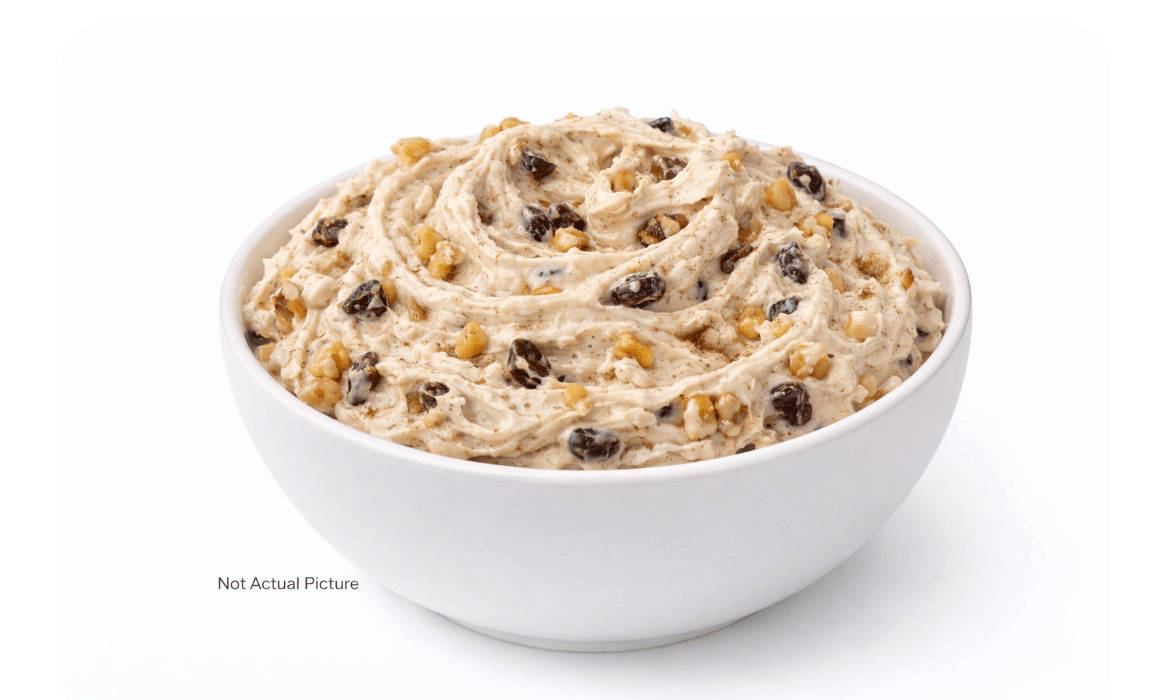 Cinnamon Raisin Walnut Cream Cheese on a Bagel