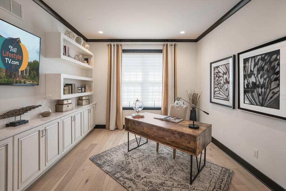 First-floor flex space, perfect for a home office