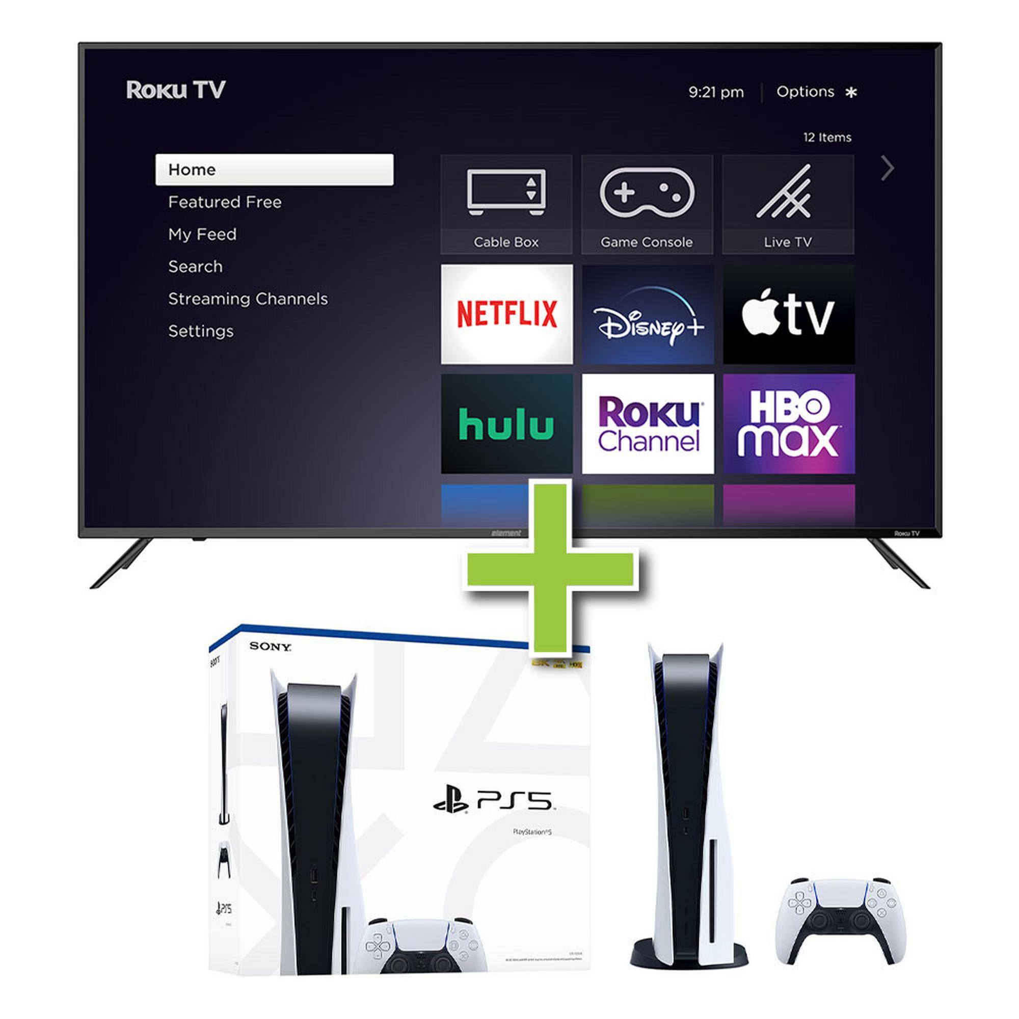 65" Element TV w/ 4K Ultra HD Resolution & PlayStation 5