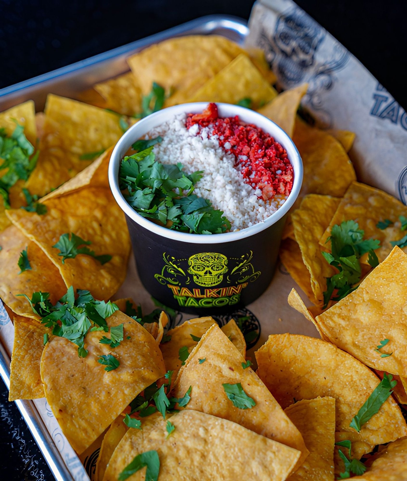 Jalapeño Taki Queso and Chips