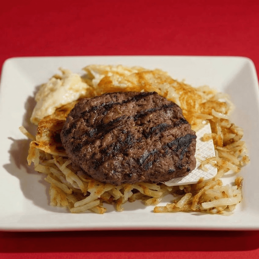 Two Eggs Any Style with Beef Patty